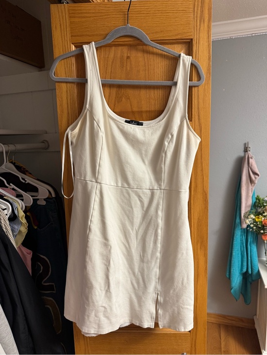 lola Dresses & Skirts - Sleeveless Ivory Scoop Neck Mini Dress by Lulus
